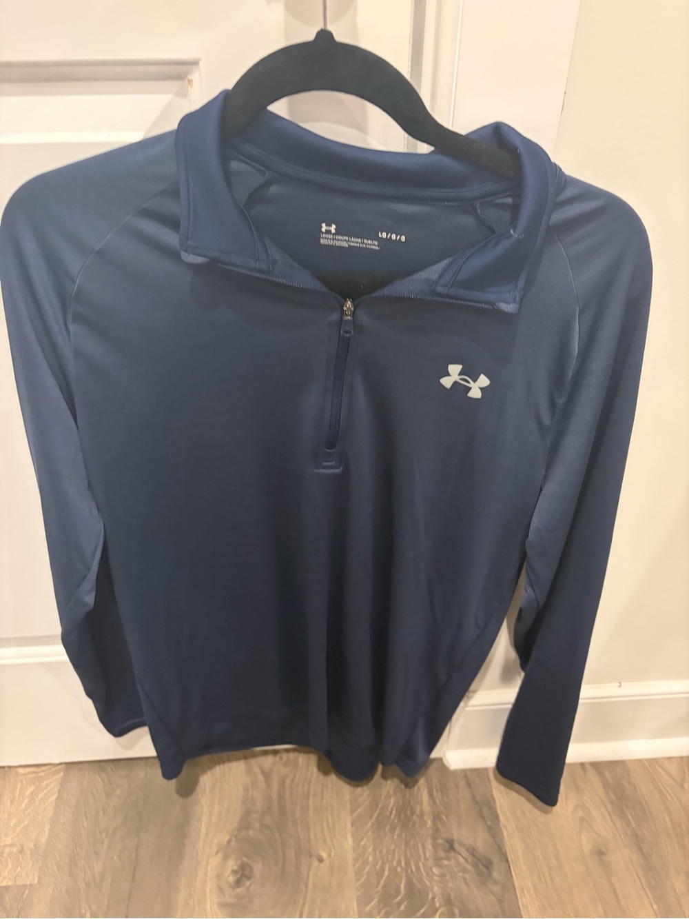 LG Under Armour Black 1/4 Zip Pullover